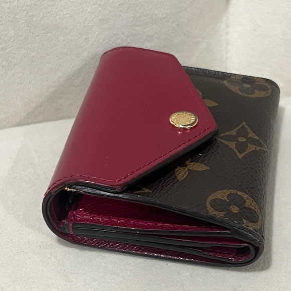 Louis Vuitton Burgundy and Black Monogram Wallet - Picture 4 of 5